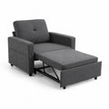 Rozkładana sofa z tkaniny poliestrowej, szary