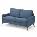 Sofa dwuosobowa tkanina poliestrowa Niebieska 150 cm