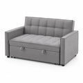 Sofa rozkładana szara z poliestru