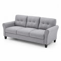 Szara sofa 3-osobowa z tkaniny
