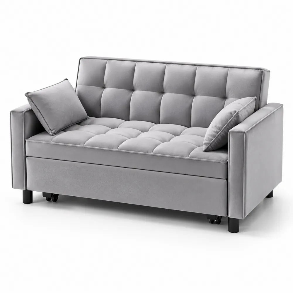 Dwuosobowa sofa z weluru z podłokietnikami 150x80x85 cm