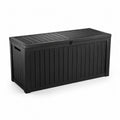 Skrzynia ogrodowa plastikowa 118x45x56 cm Czarny