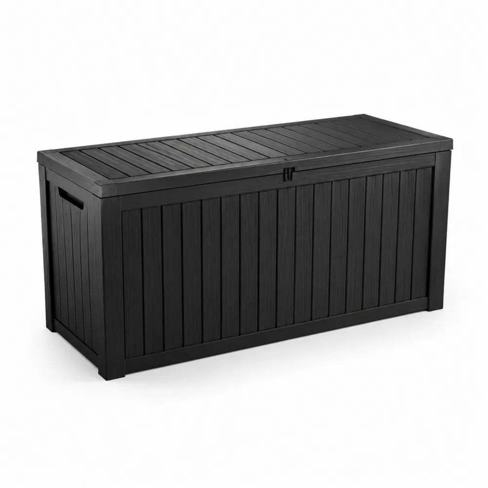 Skrzynia ogrodowa plastikowa 118x45x56 cm Czarny