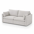 Sofa 3-osobowa z tkaniny bawełnianej Szary 220x90x80 cm